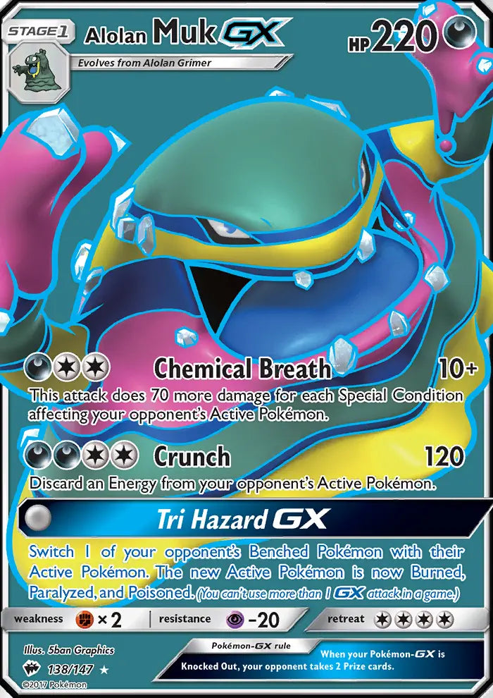 Alolan Muk GX 138 Burning Shadows Pokesingles