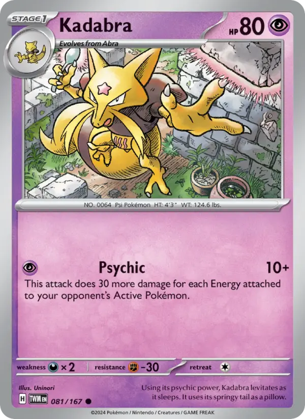 Kadabra 81 Twilight Masquerade Pokesingles
