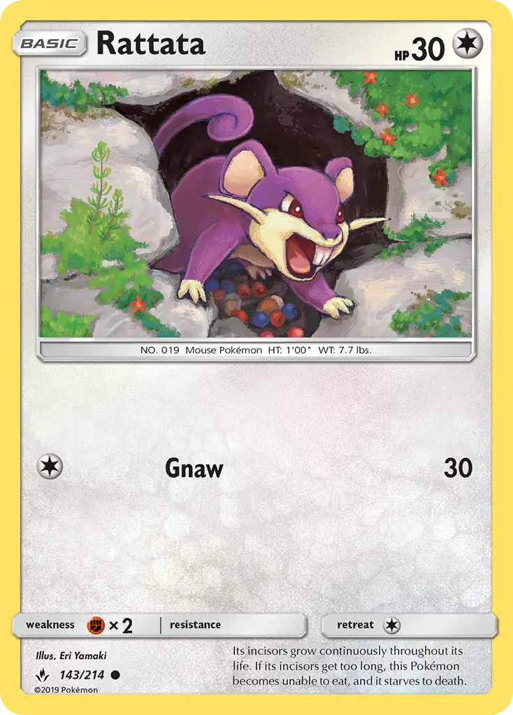 Rattata 143 Unbroken Bonds Pokesingles