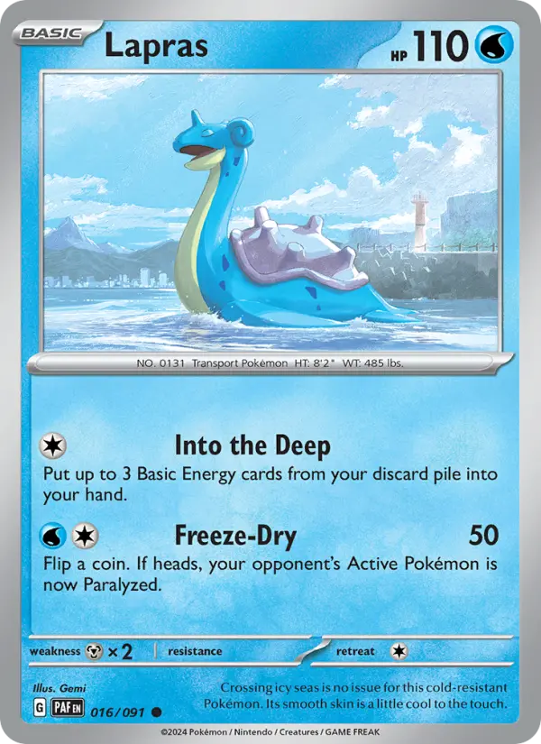 Lapras 16 Paldean Fates Pokesingles