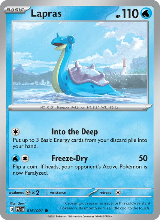 Lapras 16 Paldean Fates Pokesingles