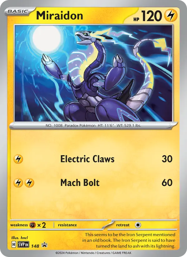 Miraidon 148 SVP Black Star Promos Pokesingles