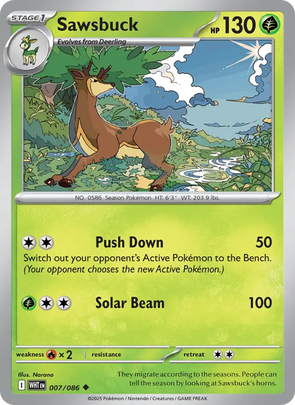 Sawsbuck 7 White Flare Pokesingles