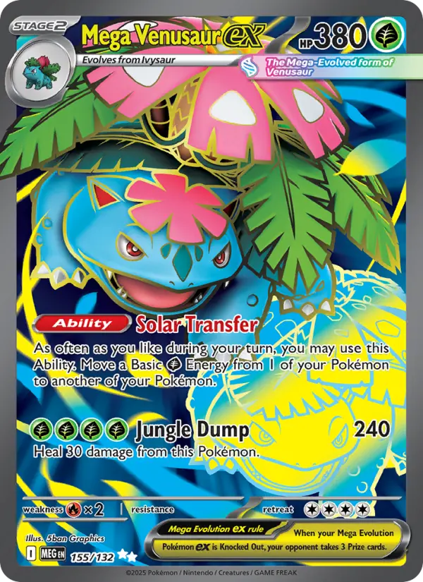 Mega Venusaur ex 155 Mega Evolution Pokesingles