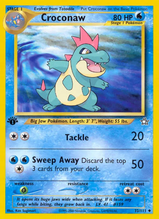 Croconaw 32 Neo Genesis Pokesingles