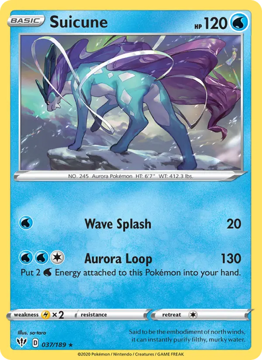 Suicune 37 Darkness Ablaze Pokesingles