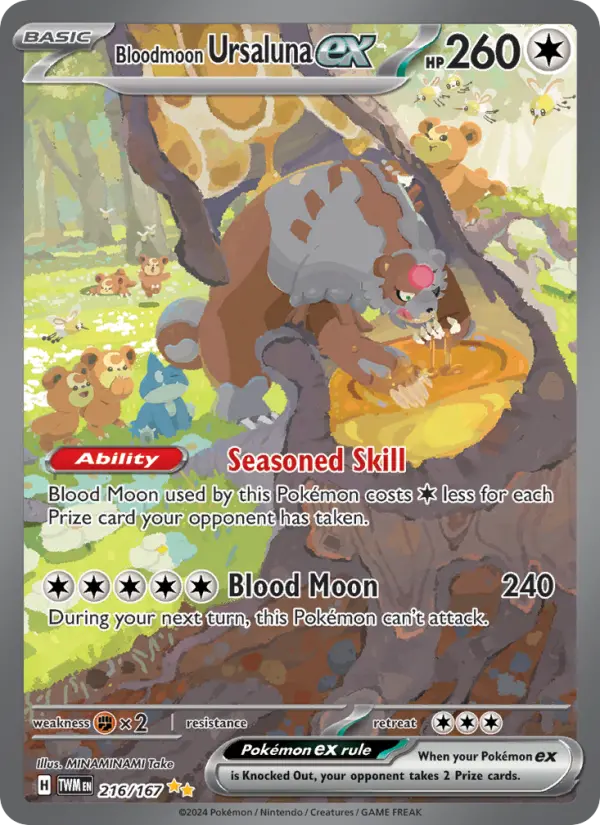 Bloodmoon Ursaluna ex 216 Twilight Masquerade Pokesingles