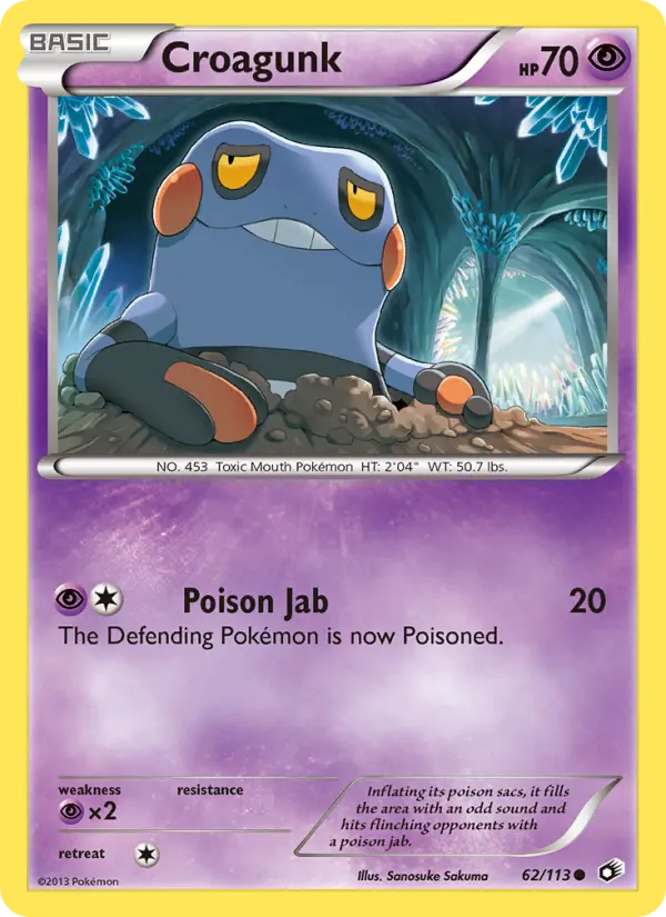 Croagunk 62 Legendary Treasures Pokesingles