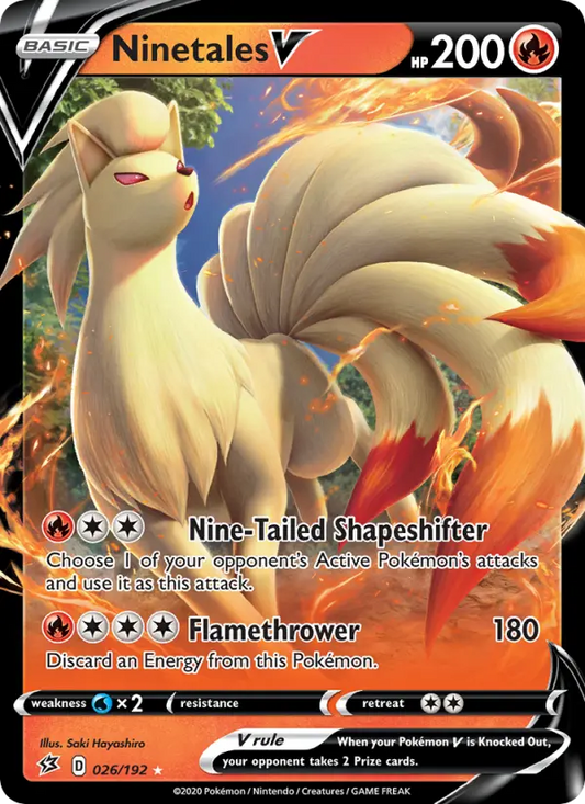 Ninetales V 26 Rebel Clash Pokesingles