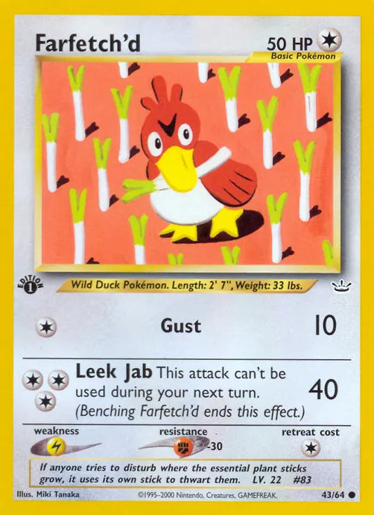 Farfetch'd 43 Neo Revelation Pokesingles