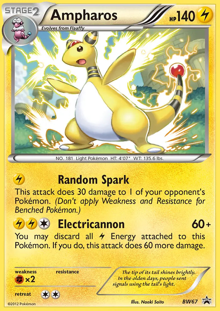 Ampharos BW67 BW Black Star Promos Pokesingles
