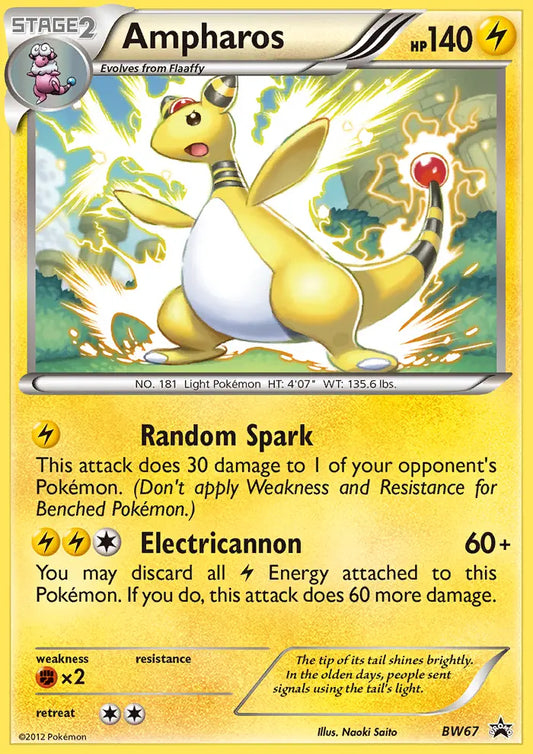 Ampharos BW67 BW Black Star Promos Pokesingles
