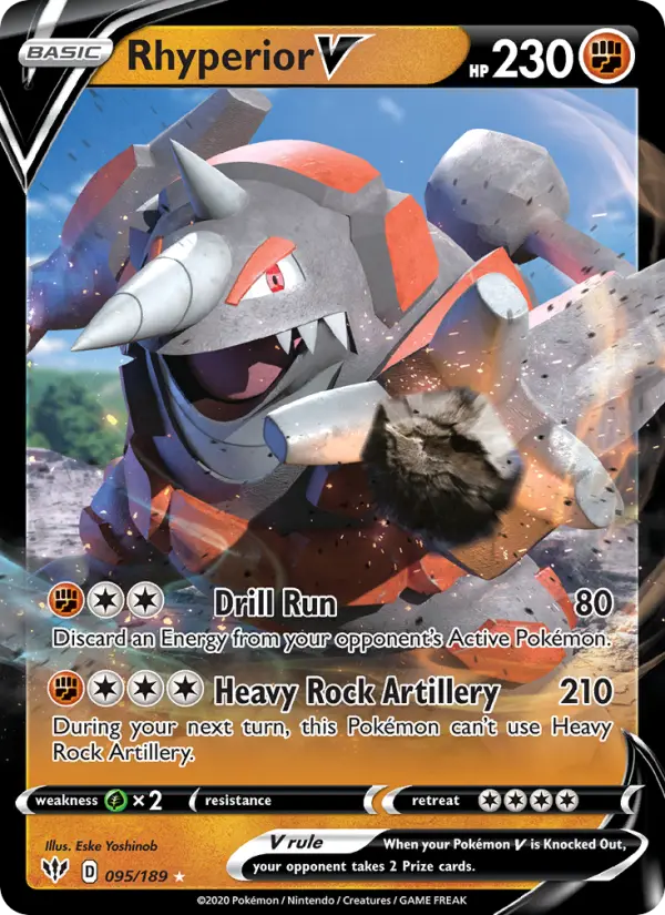 Rhyperior V 95 Darkness Ablaze Pokesingles