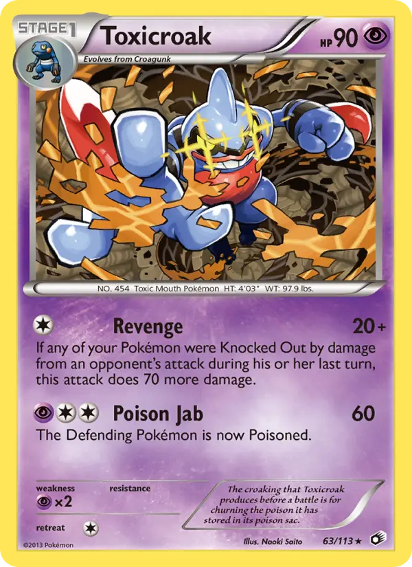 Toxicroak 63 Legendary Treasures Pokesingles