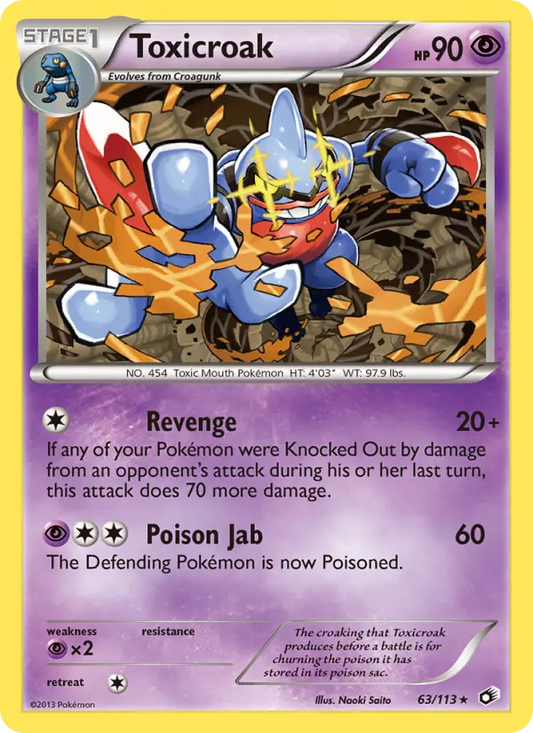 Toxicroak 63 Legendary Treasures Pokesingles