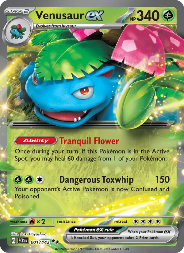 Venusaur ex 1 Stellar Crown Pokesingles