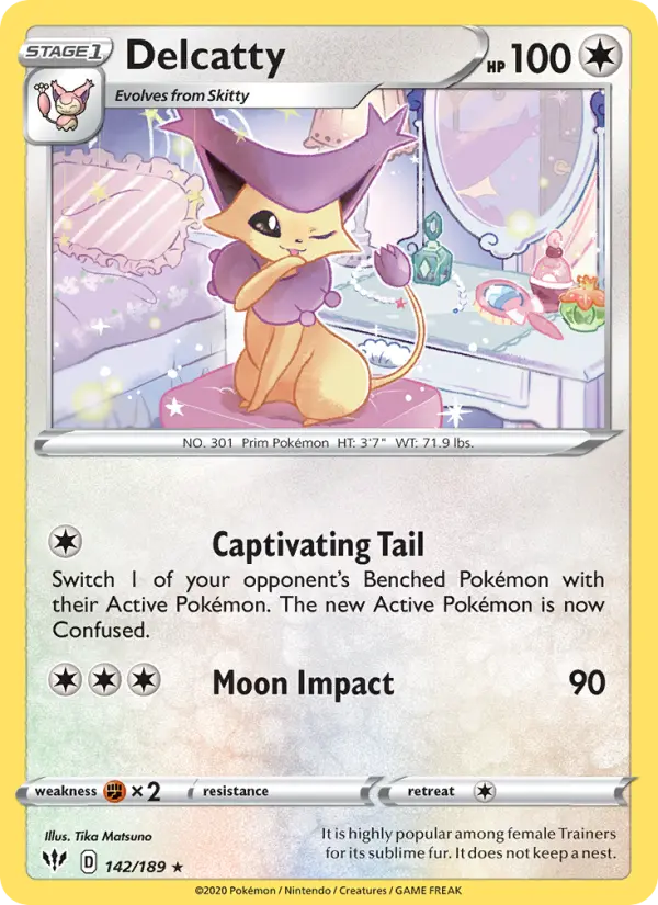 Delcatty 142 Darkness Ablaze Pokesingles