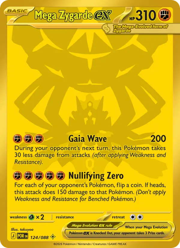 Mega Zygarde ex 124 Perfect Order Pokesingles
