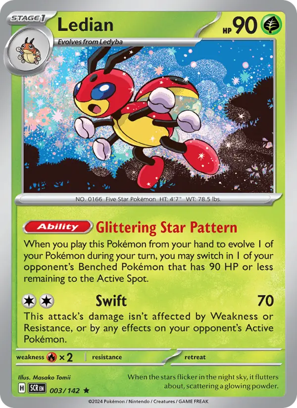 Ledian 3 Stellar Crown Pokesingles