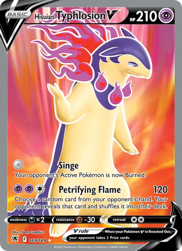 Hisuian Typhlosion V 169 Astral Radiance Pokesingles