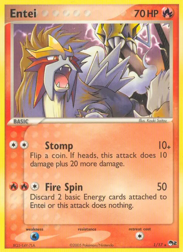 Entei 1 POP Series 2 Pokesingles