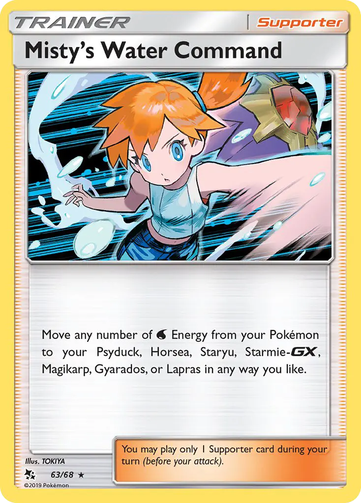 Misty’s Water Command 63 Hidden Fates Pokesingles