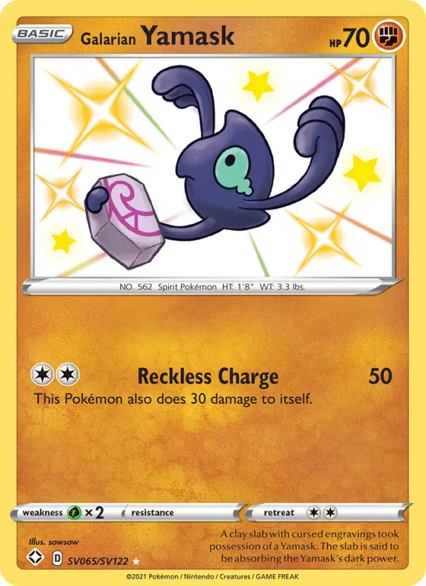Galarian Yamask SV065 Shining Fates Pokesingles