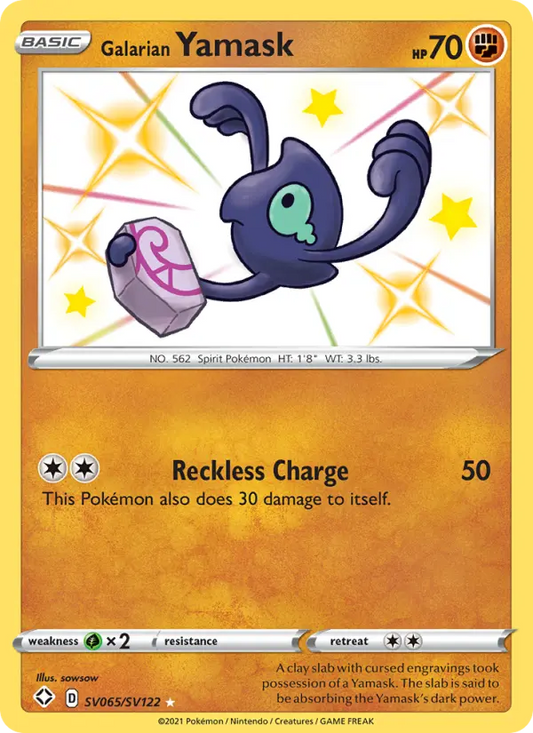 Galarian Yamask SV065 Shining Fates Pokesingles