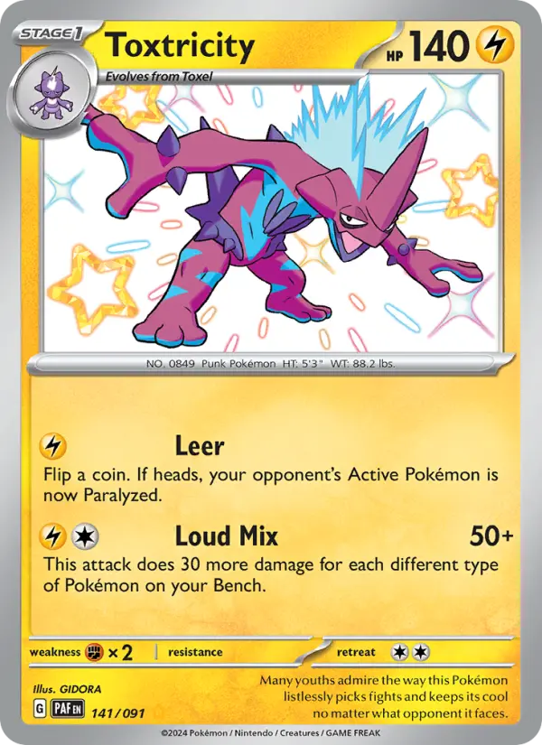 Toxtricity 141 Paldean Fates Pokesingles