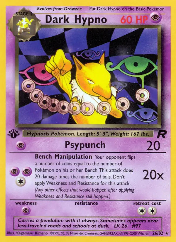 Dark Hypno 26 Team Rocket Pokesingles