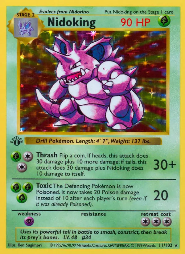 Nidoking 11 Base Set Pokesingles