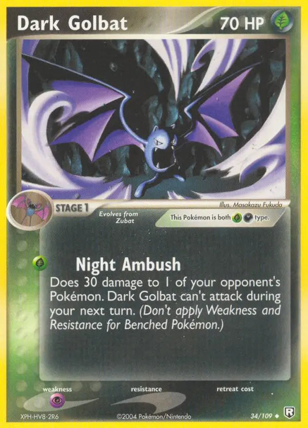 Dark Golbat 34 Team Rocket Returns Pokesingles