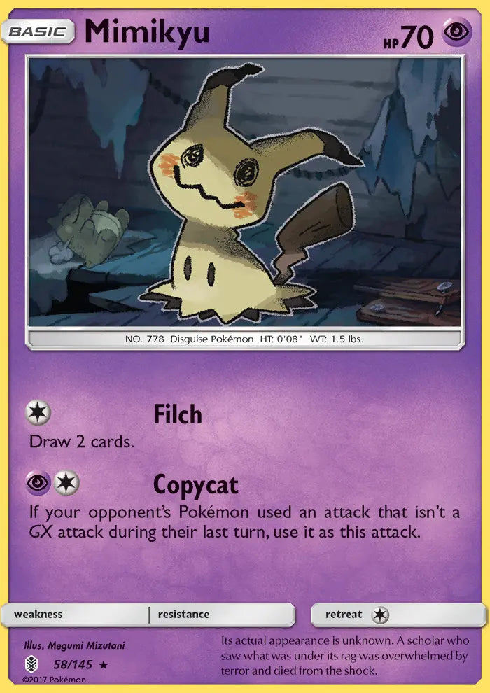 Mimikyu 58 Guardians Rising Pokesingles
