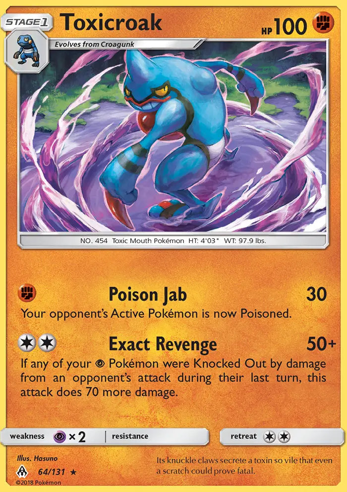 Toxicroak 64 Forbidden Light Pokesingles