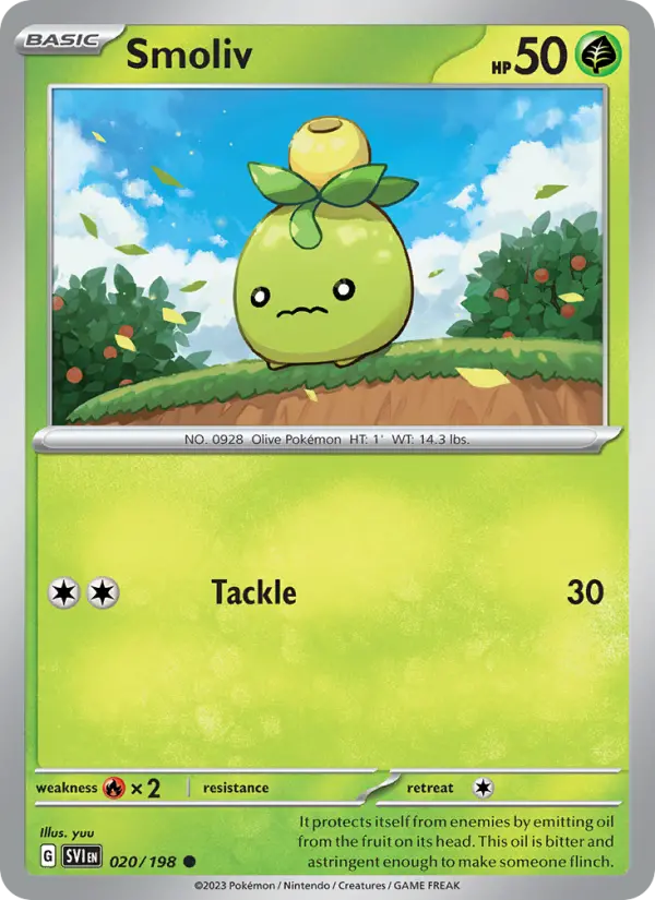 Smoliv 20 Scarlet & Violet Pokesingles