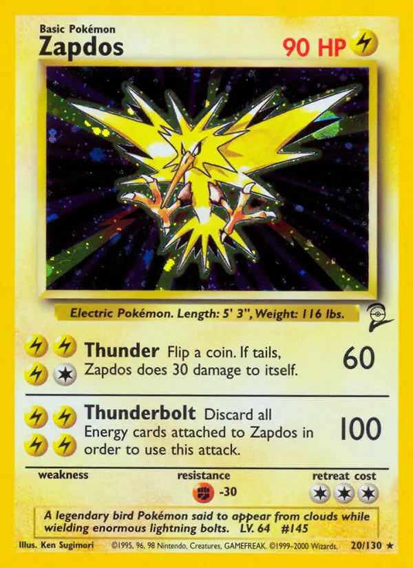 Zapdos 20 Base Set 2 Pokesingles