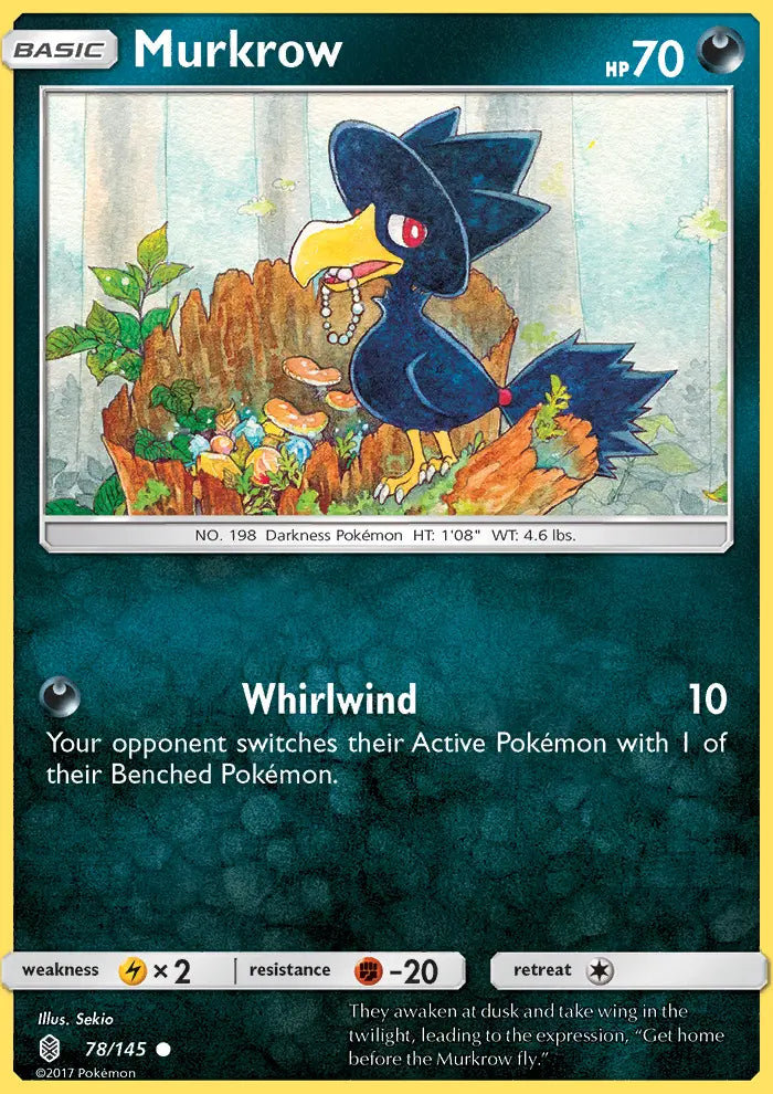 Murkrow 78 Guardians Rising Pokesingles