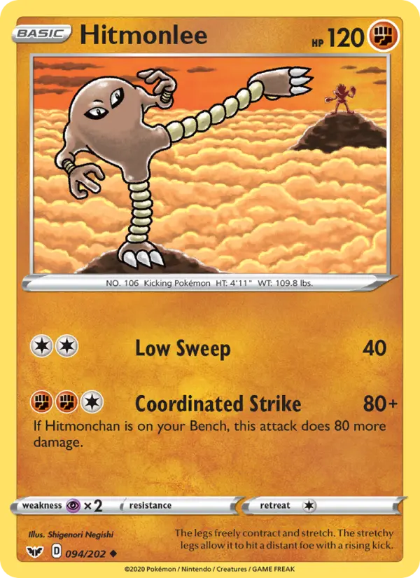 Hitmonlee 94 Sword & Shield Pokesingles