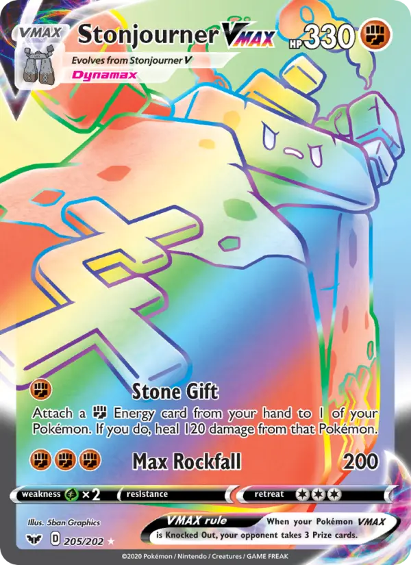 Stonjourner VMAX 205 Sword & Shield Pokesingles