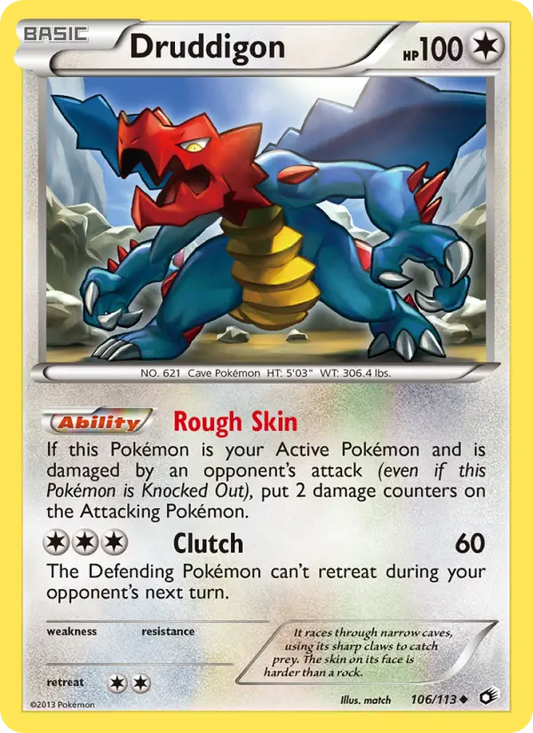 Druddigon 106 Legendary Treasures Pokesingles