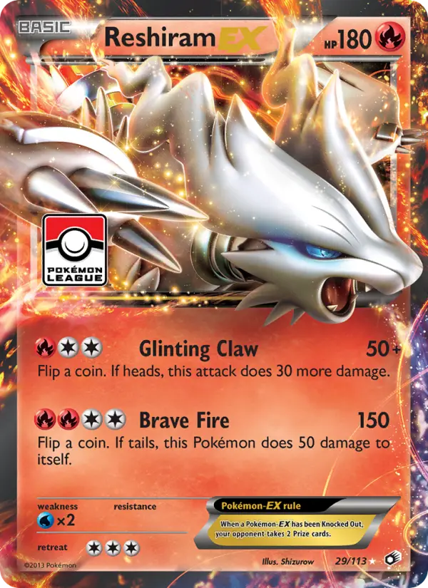 Reshiram-EX 29 Legendary Treasures Pokesingles
