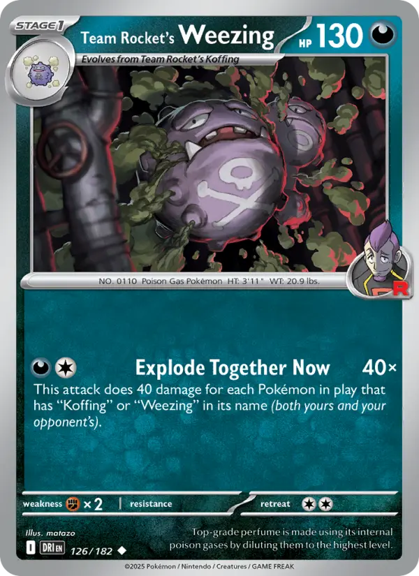 Team Rocket's Weezing 126 Destined Rivals Pokesingles