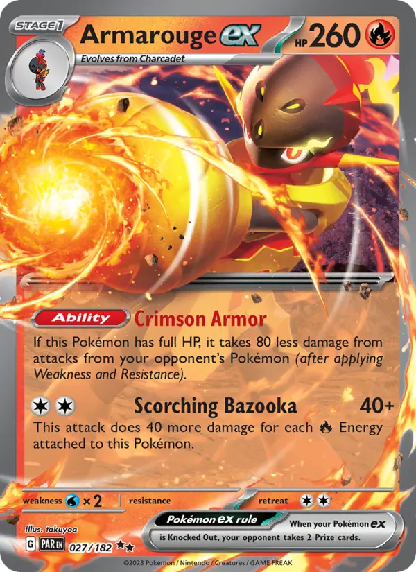 Armarouge ex 27 Paradox Rift Pokesingles