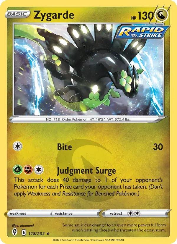 Zygarde 118 Evolving Skies Pokesingles