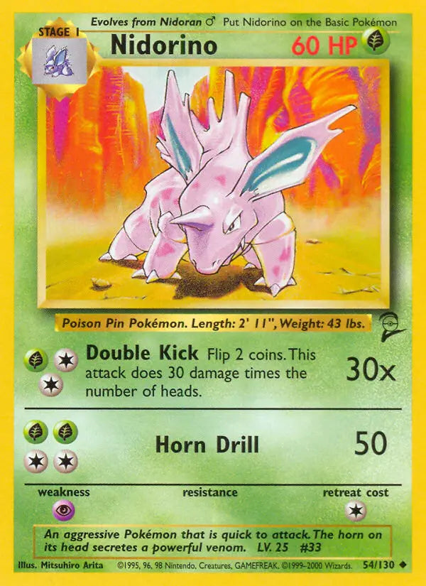 Nidorino 54 Base Set 2 Pokesingles