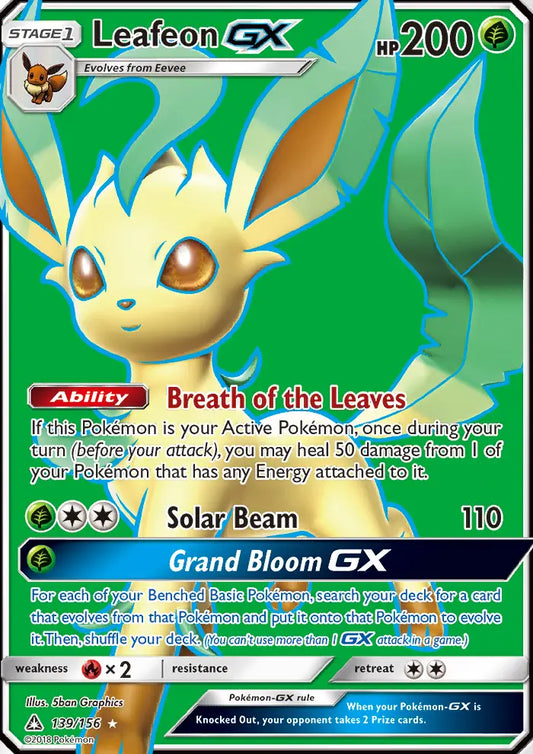 Leafeon GX 139 Ultra Prism Pokesingles