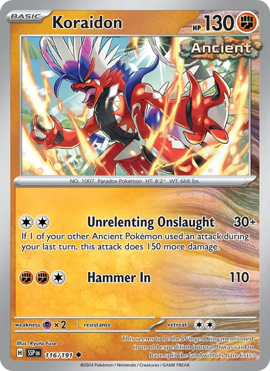 Koraidon 116 Surging Sparks Pokesingles