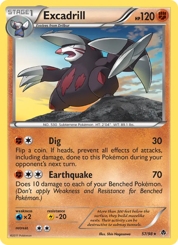 Excadrill 57 Emerging Powers Pokesingles