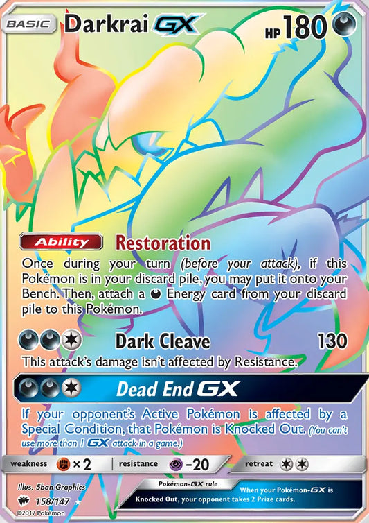 Darkrai GX 158 Burning Shadows Pokesingles
