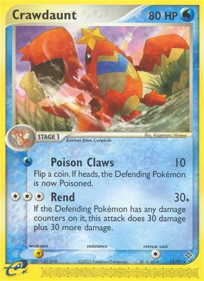 Crawdaunt 13 Dragon Pokesingles